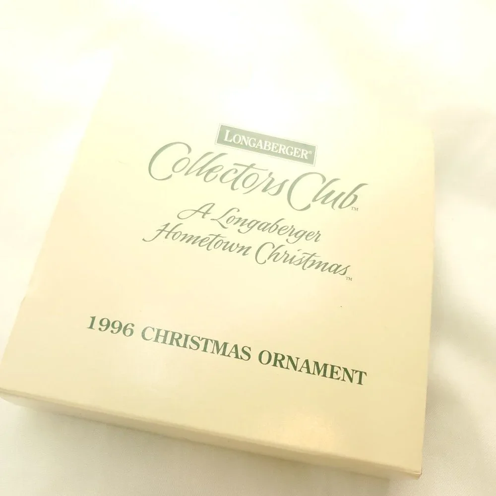 Longaberger Cream Collectors Club Hometown 1996 Christmas University Ornament